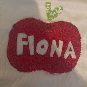 Custom handmade white T-shirts with design on the front